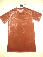 NWT New Forever 21 Women Velvet Soft Dress S Nice Rare Copper