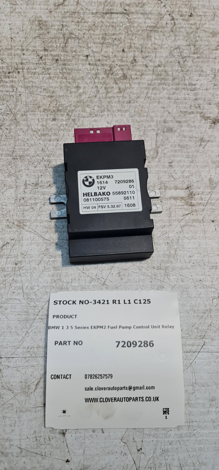 BMW FOR VARIOUS MODELS FUEL PUMP CONTROL UNIT MODULE 7407513 eBay