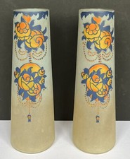 Paire de Vases Verre Dépoli