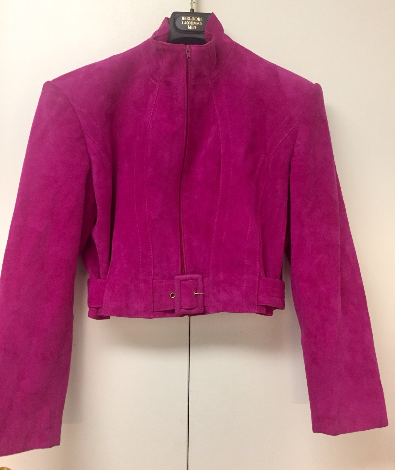 Jean Claude Jitrois Pink Suede Jacket with Matching Bag image 2