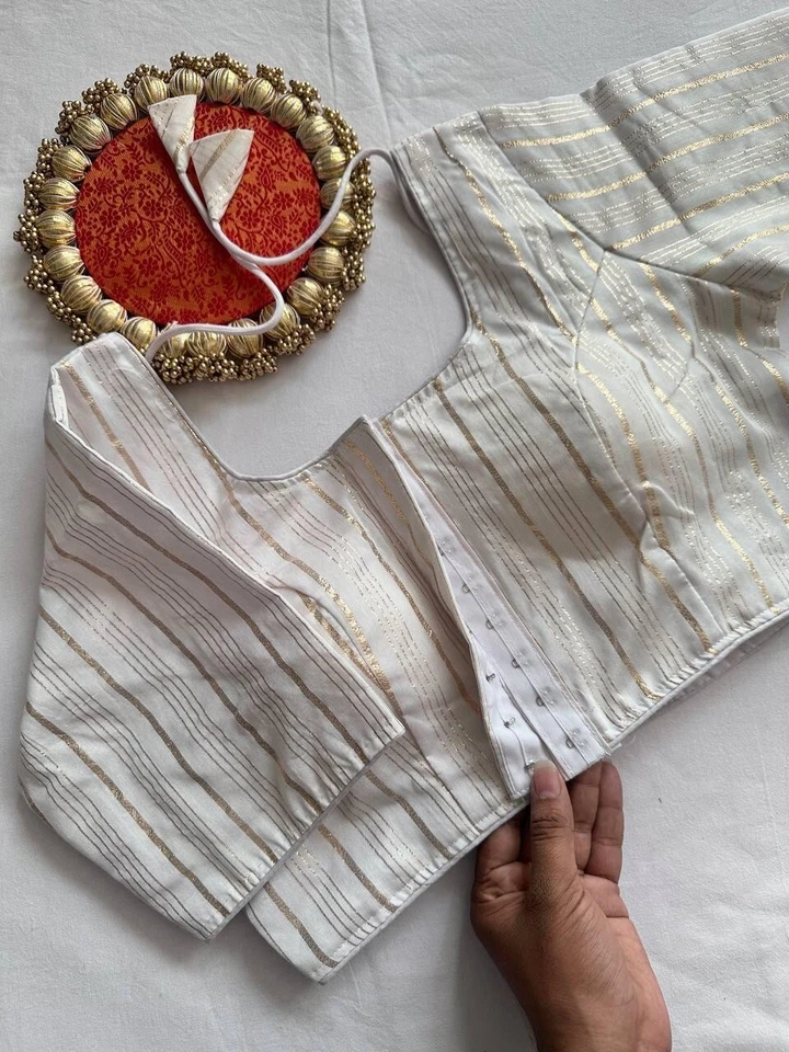 Blusa Sari Preparada Diseñador Cosida Lehenga Choli Top Corto Boda Fiesta Ropa Foto 3 de 4