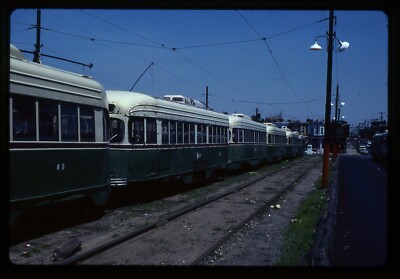 Trolley Slide - SEPTA Out of Service PCC Streetcars 1978 Luzerne Car Yard PA