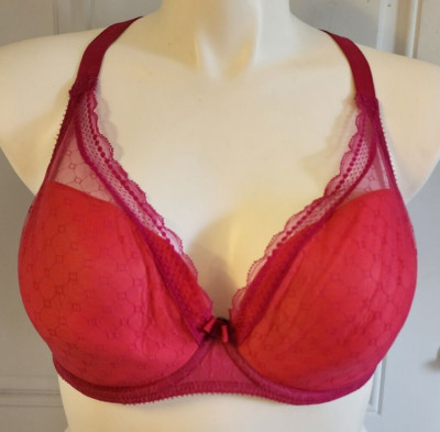 Chantelle C Chic Sexy Push-Up UW Bra Lined Underwire Pink/Orange C36460 Size 40D