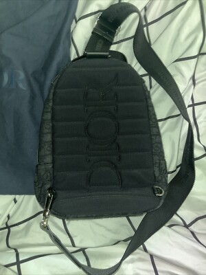 Dior Mini Rider Sling Bag Black Dior Oblique Jacquard 100