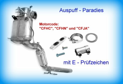 Ruß / Dieselpartikelfilter für VW Caddy III 2.0 TDi 2K MC: CFHC CFHN CFJA + Kit