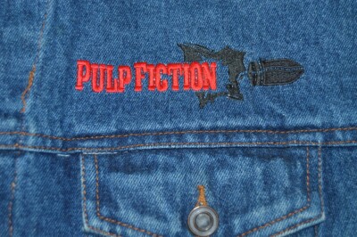 vintage 90s PULP FICTION DENIM TRUCKER BUTTON UP MOVIE JACKET