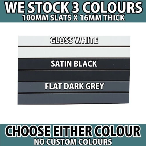 3 colours - SQM price White Black Grey BATTEN Gates - Using 40x40mm Battens - Picture 3 of 12
