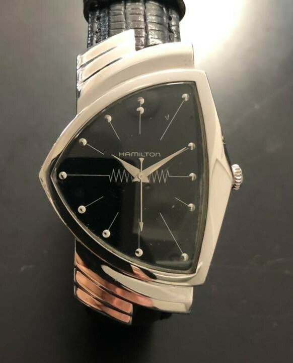 人気品！ HAMILTON VENTURA H244110 ブラック シルバー HAMILTON VENTURA H244110 Quartz Watch Black Silver Used | eBay