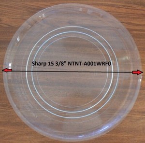 15 3/8" Sharp NTNT-A001WRF0 Microwave Glass Plate 9" Roller Ring No Chips!