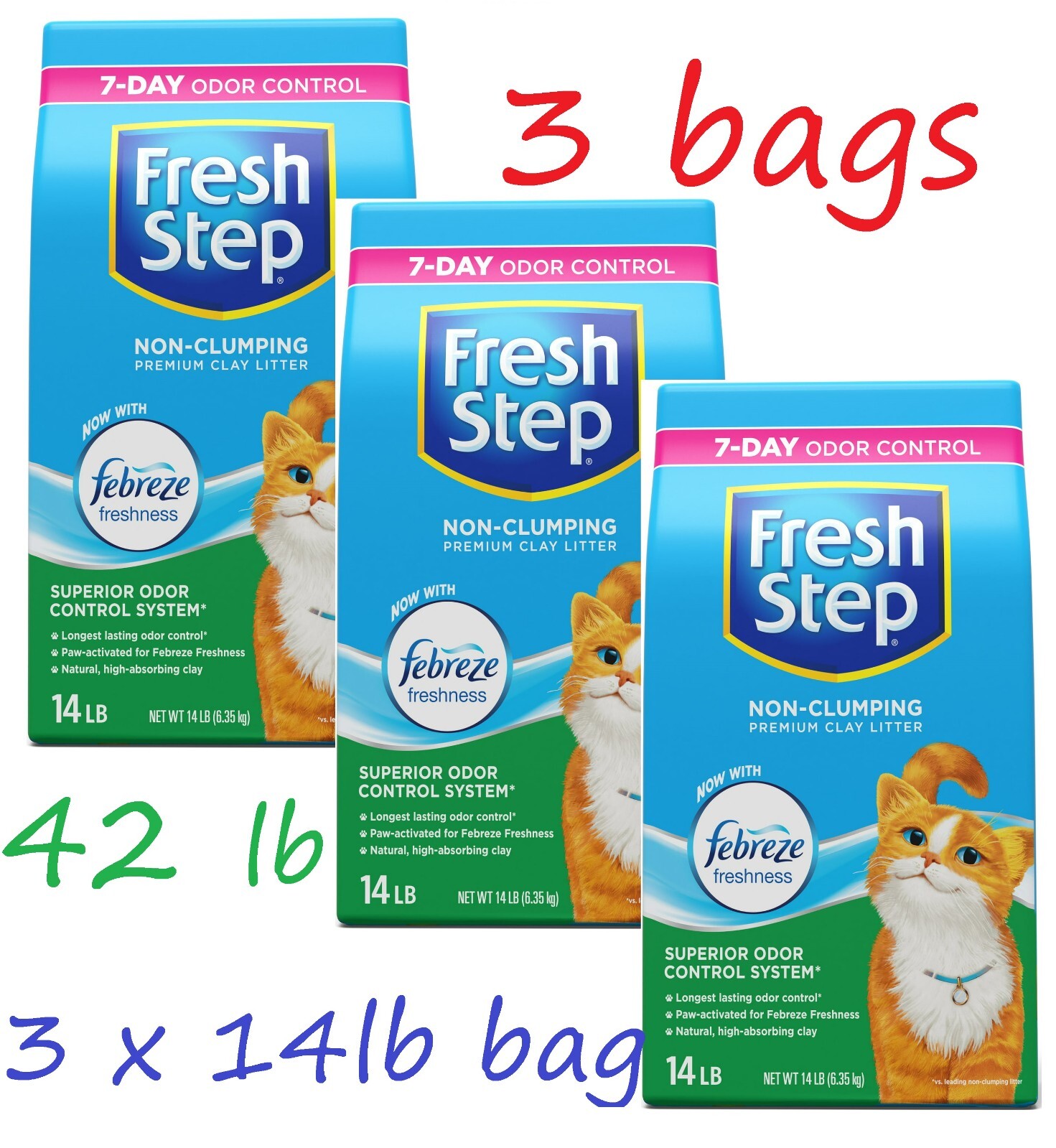 Fresh Step Premium Scented Litter with Febreze, NonClumping Cat Litter