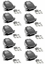 10x DB25 D-SUB 25 Pin Serial Metalized Plastic Hood Shell Solder Connector Cover