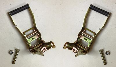 (2x) 2'' Ratchet Handle for Tow Dolly Flat Bed Car Hauler Ratchet Tie Down Strap