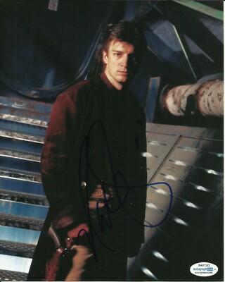 NATHAN FILLION SIGNED FIREFLY PHOTO (1) also ACOA cert