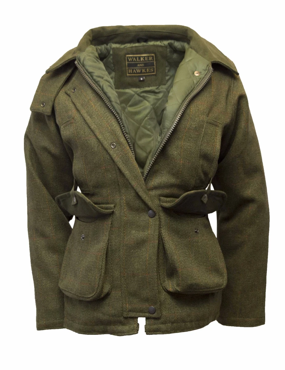 Veste Oxford Blue Femme Taille 8 - Tweed Vert à Carreaux - Veste De Chasse/tir