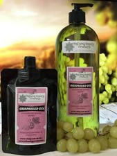 GRAPESEED OIL 100% Pure Natural Grape Seed Oil- refill pouch or pump bottle..