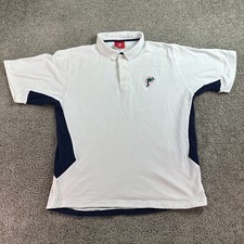 Miami Dolphins Shirt Mens Extra Large White Blue Trim NFL Football Polo READ