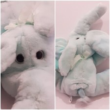 Vintage Commonwealth Floppy Elephant Mint green Plush Stuffed Animal Laying p6