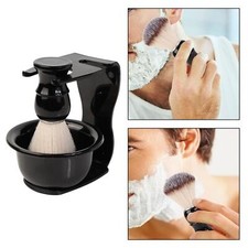 3 pezzi Barbieri Pennello da barba Ciotola per sapone da barba Pulizia