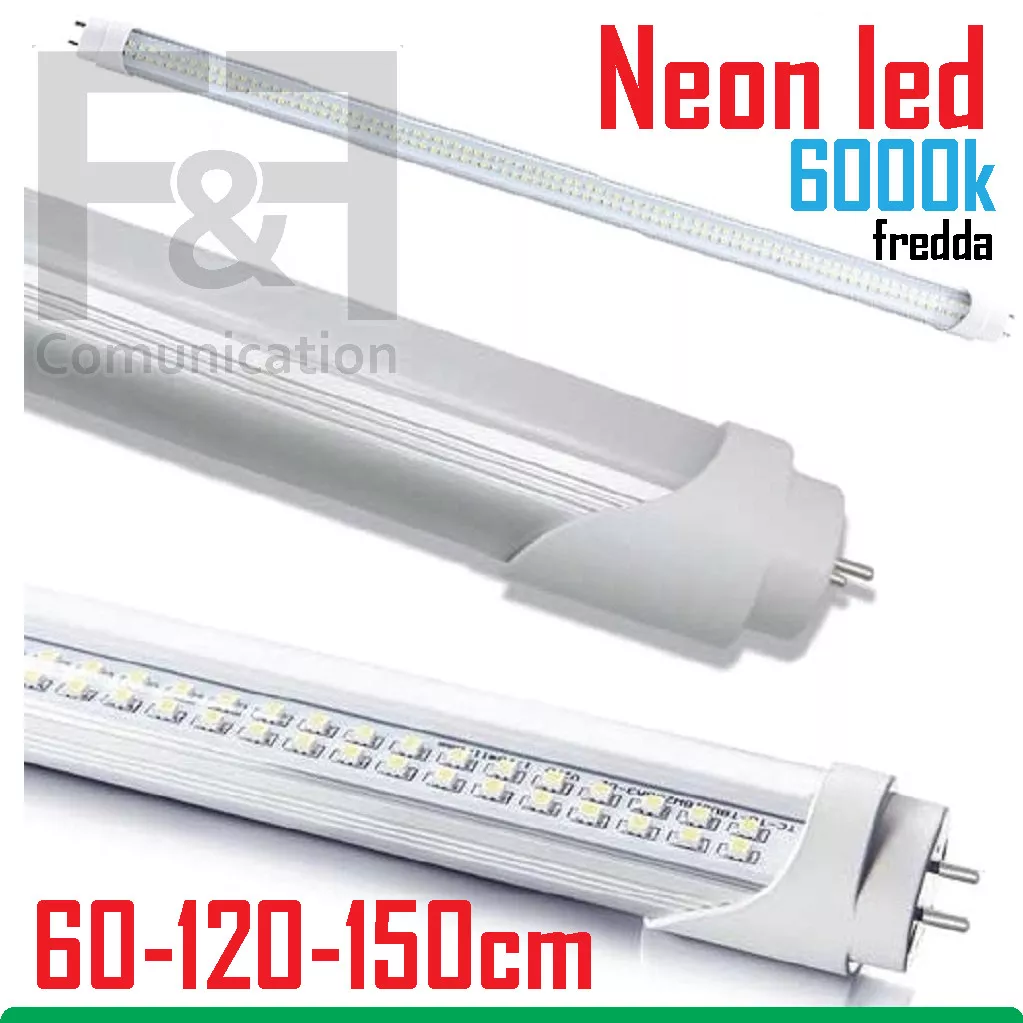 Neon led tubo led t8 trasparente led 120cm 150cm luce bianca 6000k alta luce 220