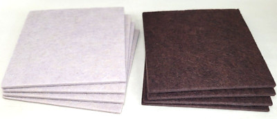 8 Pack Self Adhesive Felt Pad SQUARE Felt 5 x 5 x 3/16'' Hilltop Products AA-0073