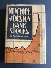 New York And Boston Bank Stocks, Bradford Dorr SIGNED DJ 1929 stock market crash