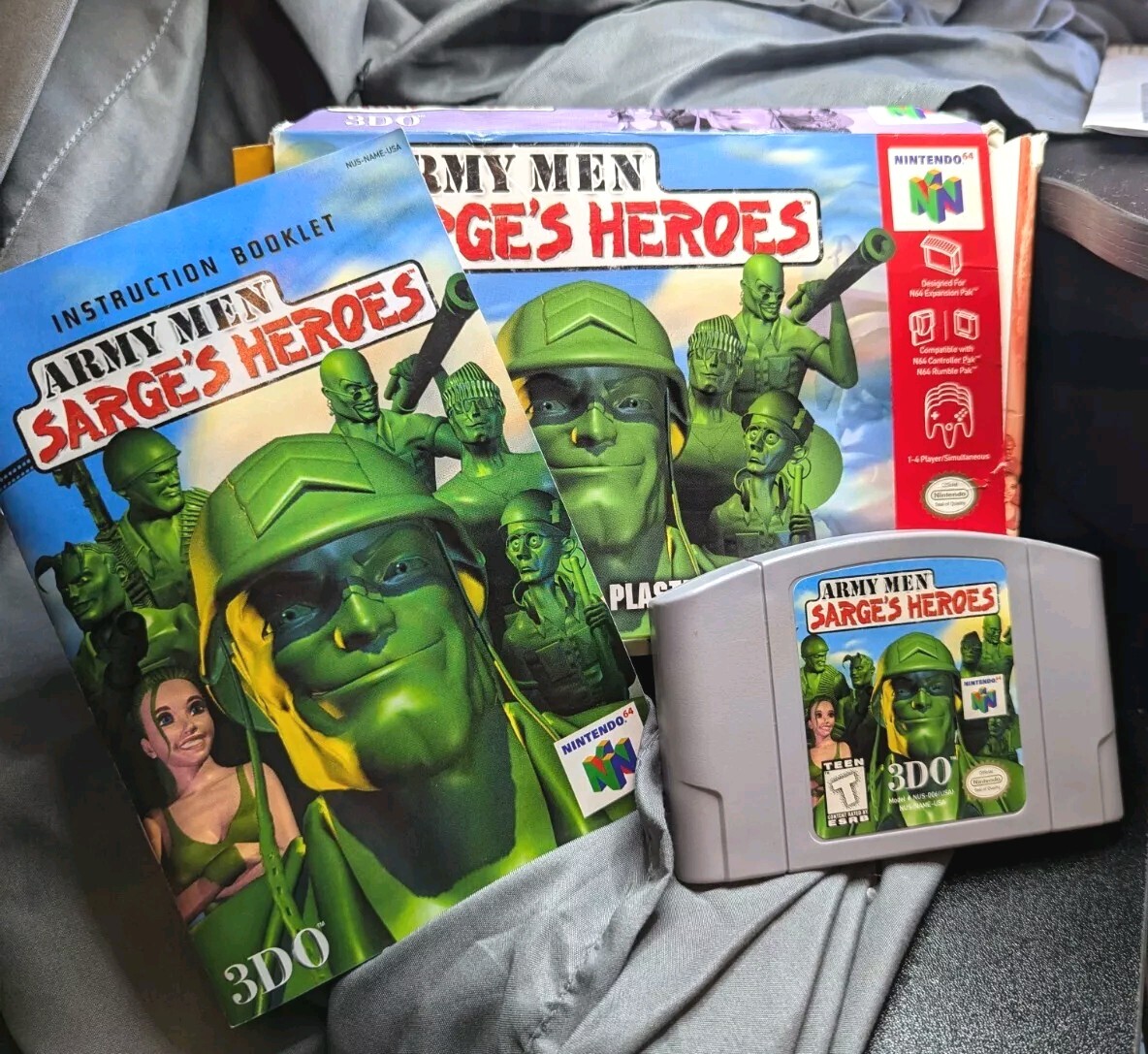 Army Men Sarge's Heroes Complete CIB Nintendo 64 N64 with