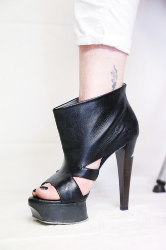 Costume National tronchetti ankle boots open toe pelle pumps tacco 13 plateau - Foto 21 di 24