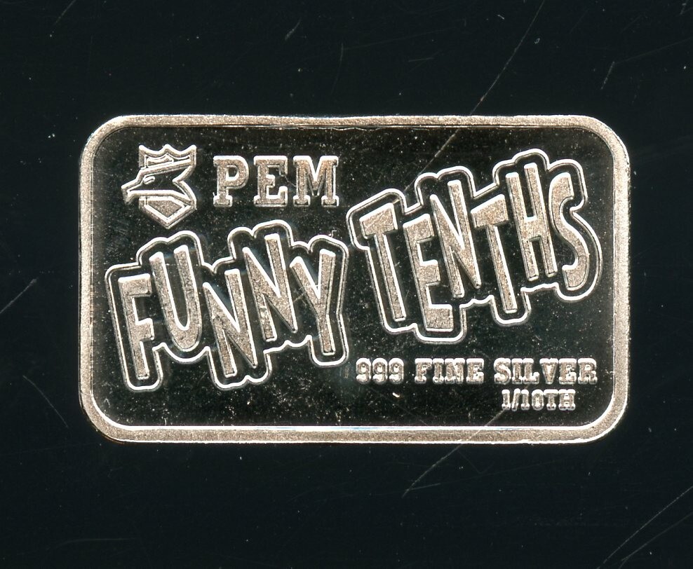 1/10th Postal Express Funny Tenths Get Inside Me .999 silver MINI