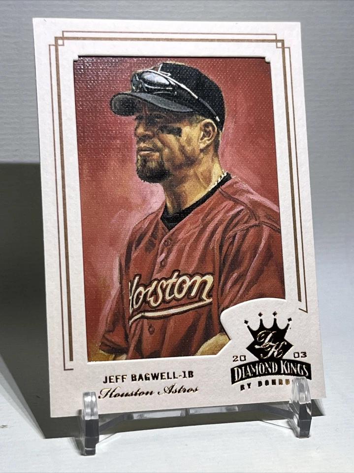 2003 Donruss Diamond Kings #102 Jeff Bagwell Houston Astros Gold Foil Astros - Image 4 of 4
