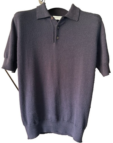 AURALEE Knit Polo Shirt L Brown Men's Top 90% Wool , 10% cashmere