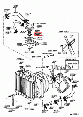 Genuine Toyota LandCruiser 60 45 40 Series FJ 2F 4.2 Petrol Thermostat - Picture 12 of 20