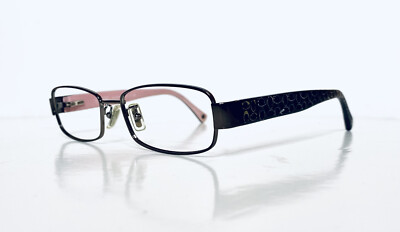 Coach Dark Silver Metal Rectangular Frame Pink Temple  display picture 3