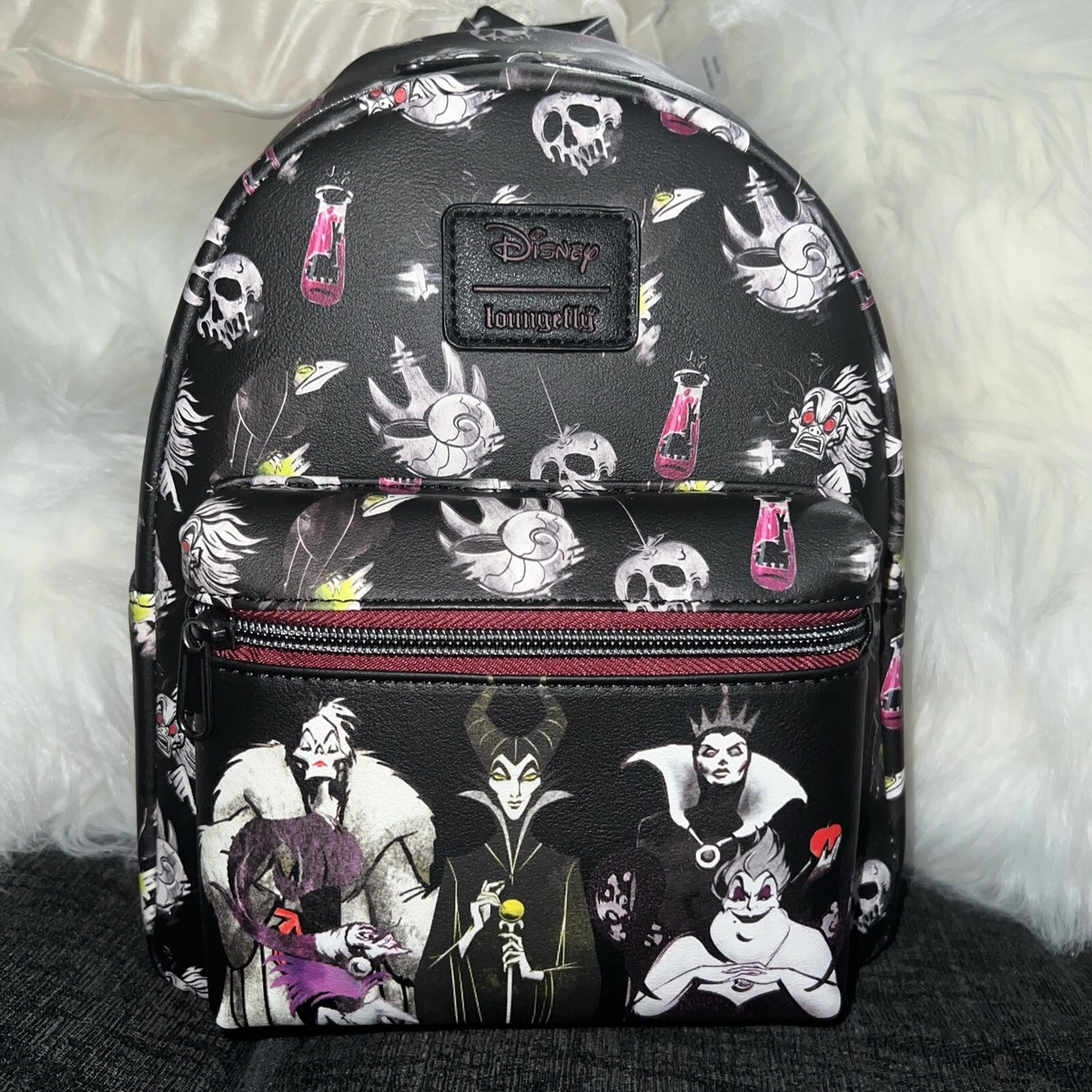 Disney Loungefly “Darkness Disney Villains” Mini Backpack | eBay