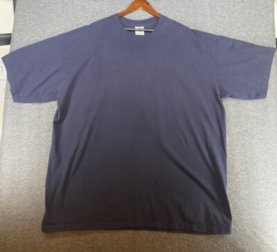 Pro 5 Men's Super Heavy Short Sleeve T-Shirt Size 4XL Navy Blue 100% Cotton