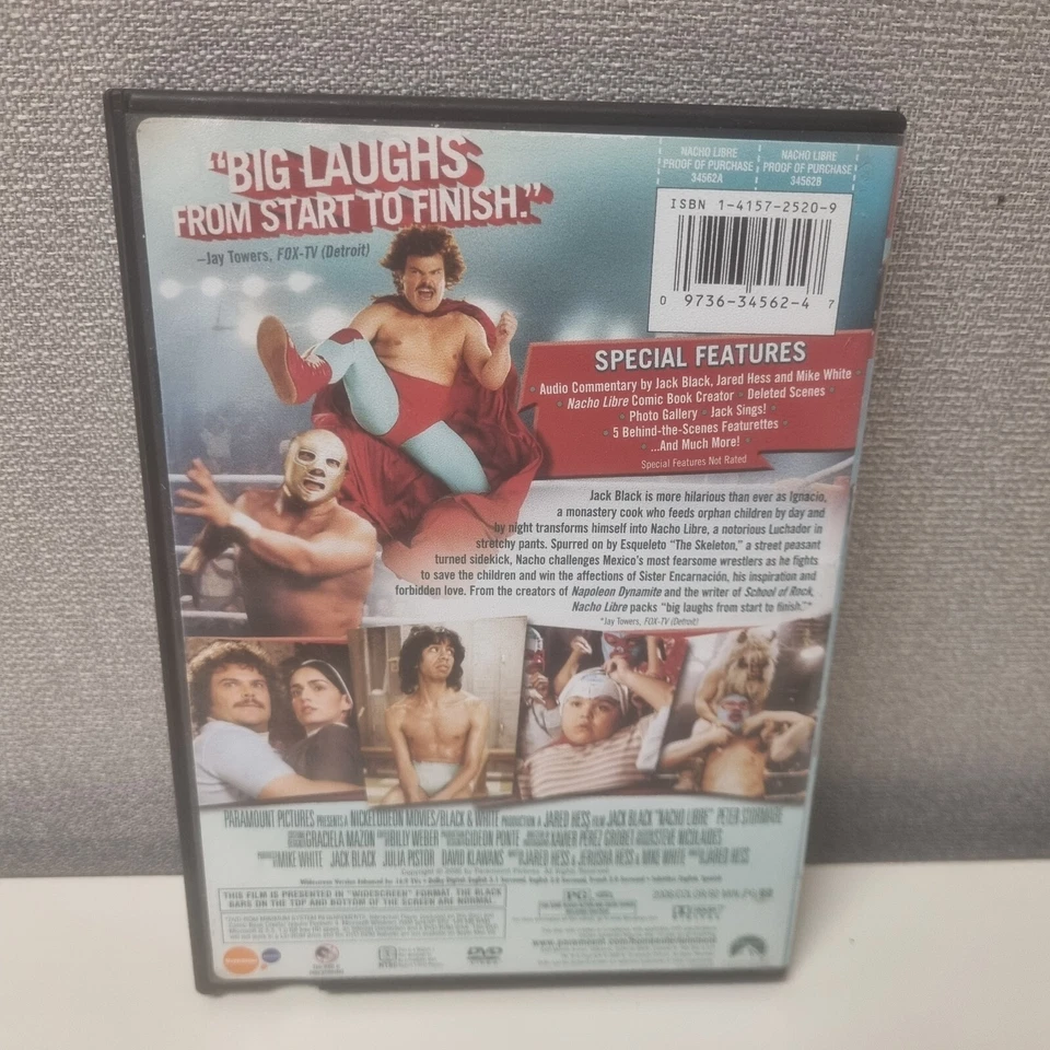 Nacho Libre DVD Jack Black Funny Movie Special Collectors Edition Widescreen - Image 2 of 4