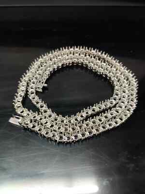 Semi Mount Necklace 3mm Round Necklace Setting Tennis Chain Mounting 3mm Round