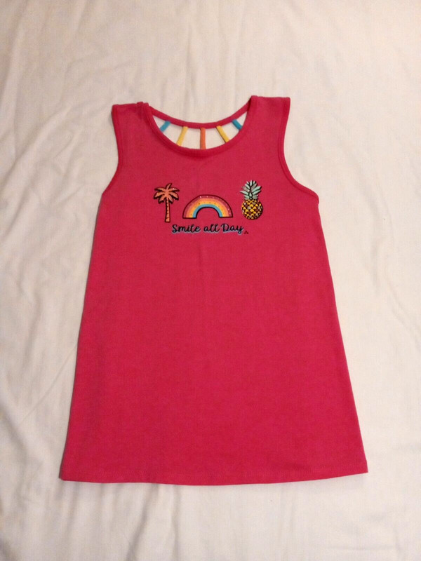 Wonder Nation Girls Shirt Size XL  Color Pink "Smile All Day"