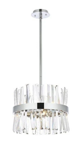 Crystal Chandelier Chrome Kitchen Island Dining Room Pendant Light Fixture 16" - Picture 1 of 9