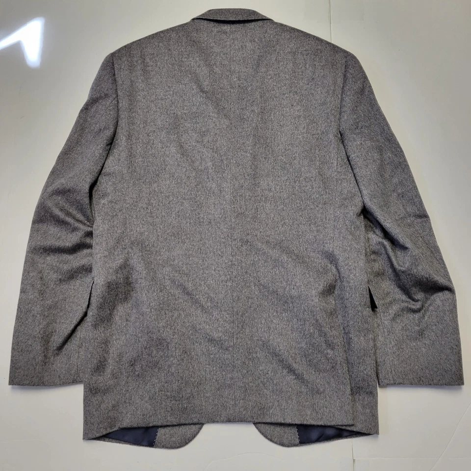 Nuevo sin etiquetas Blazer SAKS 5TH AVE 100% CACHEMIR Para hombres 40 Abrigo Deportivo Gris Fratelli ITALIA Foto 3 de 4