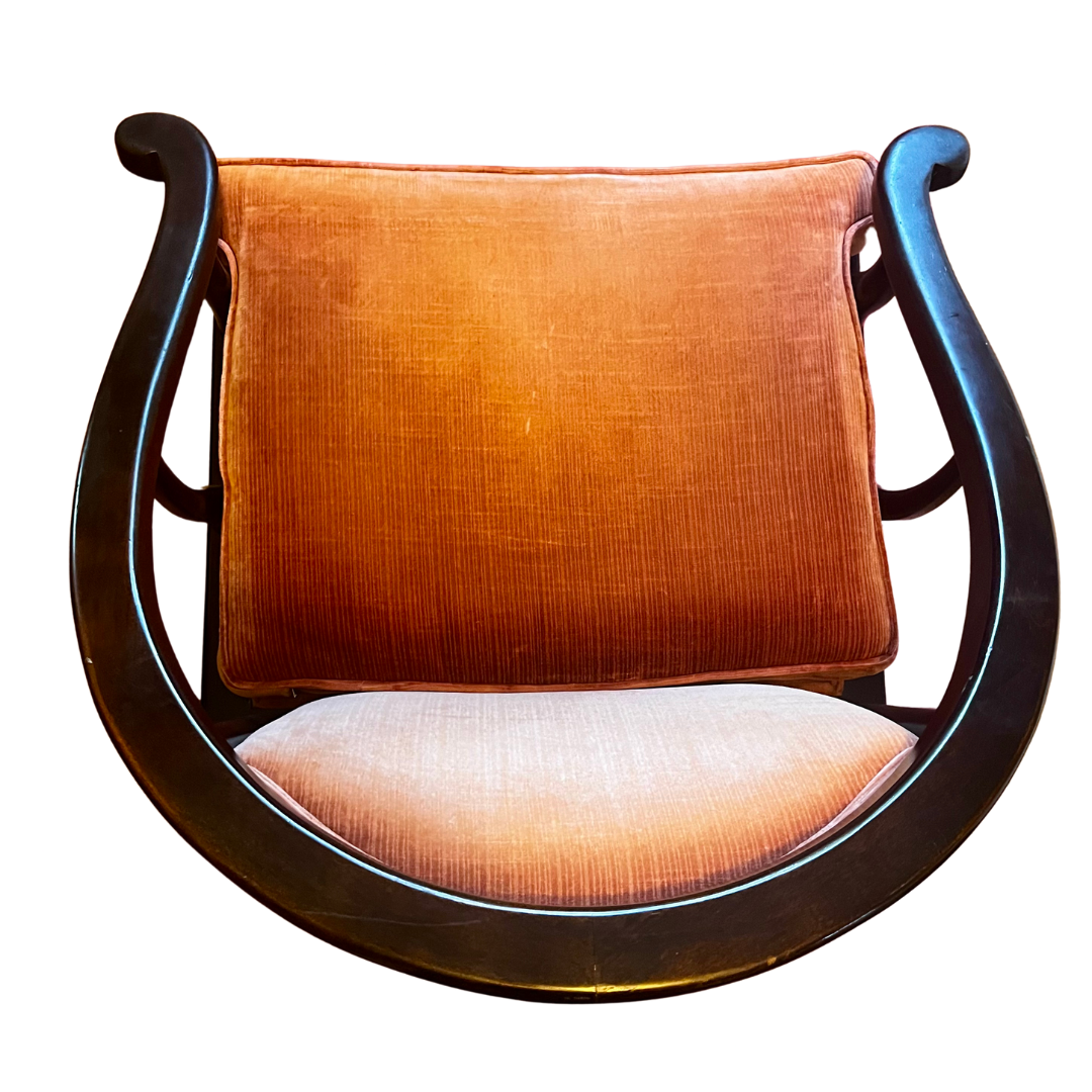 James Mont Style Horseshoe Ming Style Lounge Club Chair by Century
