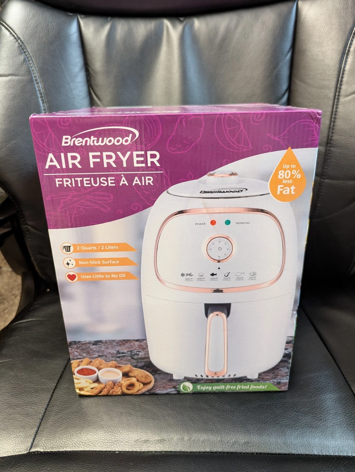 Brentwood 2-Qt. 1200-Watt Electric Air Fryer with Timer and Temperature SEALED