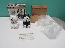 Vintage FELIX THE CAT Salt and Pepper Shaker Set in Original Box 1994 Ceramic