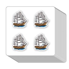 Sailing Boat Stickers 1in for Scrapbooking, Arts, Craft, Kids DIY, Calendars