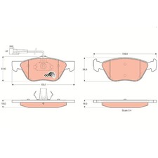 Satz Bremsbeläge Bremsklötze vorne für Alfa Romeo 145 930 146 156 932 | 92138