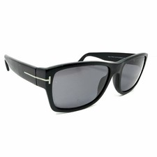 Tom Ford Mason TF445 02D Black Frame Square Sunglasses Polarized 58-17-140 Used