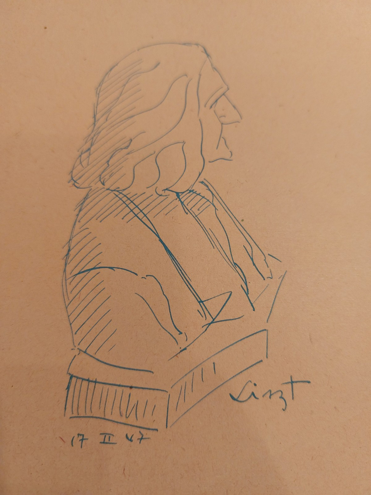 Drawing André Simon 1947 Artist Lorrain Liszt