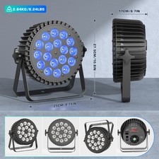 LED 18x15W Stage PAR Light RGBWA UV DMX Beam Wash Lighting Party DJ Disco Light