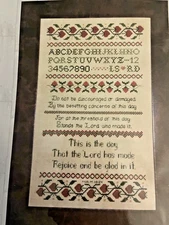 Louise`s Sampler Counted Cross Stitch Chart By Ruth Ellen Duncan The Red Barn