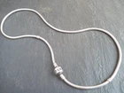 31.0g Pandora Moments Clasp Snake Chain Hallmarked Sterling Silver Necklace