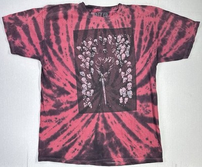 Post Malone Posty Co Tie Dye Skull Graphic T-Shirt Men s XL Pink Black